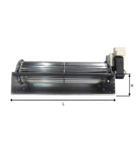 Ventilador aire tangencial estufa pellets