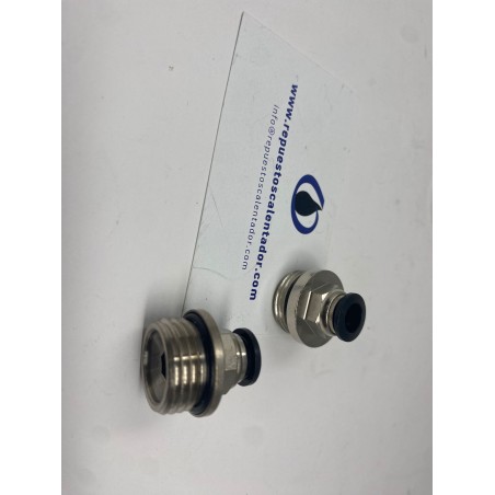 Conexión rápida para tubo tecalán Ø8 rosca 1/4