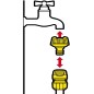Adaptador G3/4 a G1/2 reductor (blister)