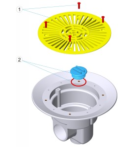 Rejilla piscina Astralpool de 25cm
