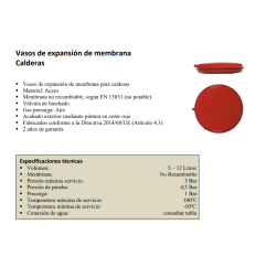 Vaso de expansión de 10 LITROS