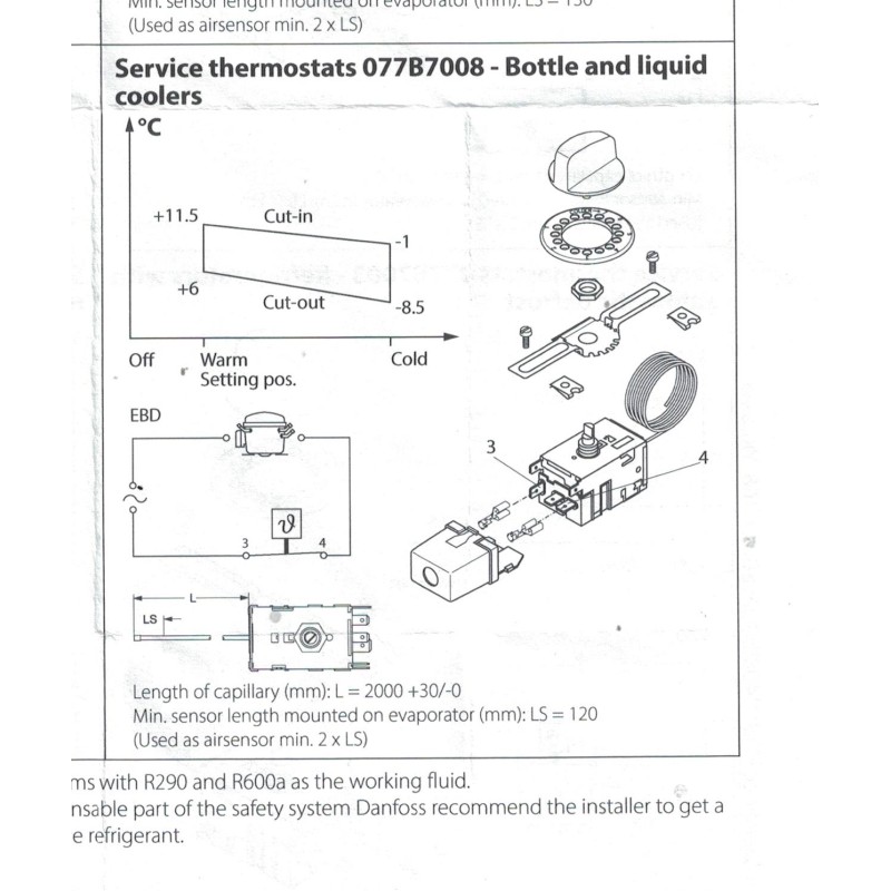 Termostato botelleros , enfriadores, frigo