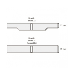 Rejilla trasnversal piscina 22mmx245 mm