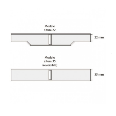 Rejilla trasnversal piscina 22mmx245 mm