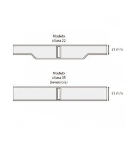 Rejilla trasnversal piscina 22mmx245 mm