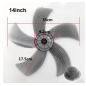 Aspas ventilador 350 mm Negro