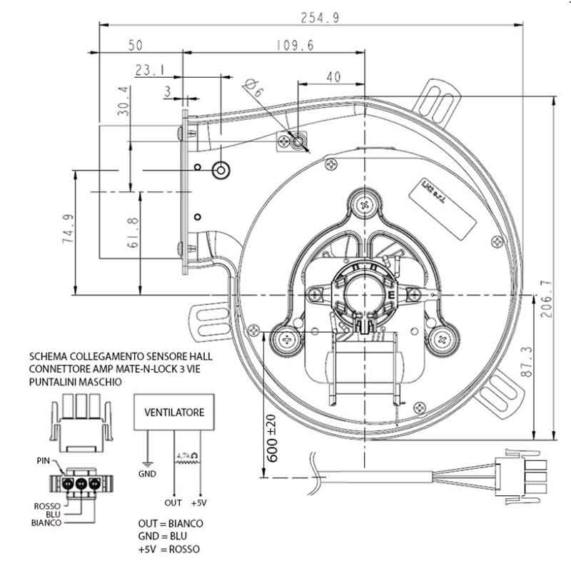 Ventilador extractor de humos Mcz/Red Ventilador extractor de humos Mcz/Red