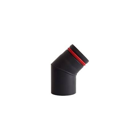 Codo Ø 125 45º negro mate