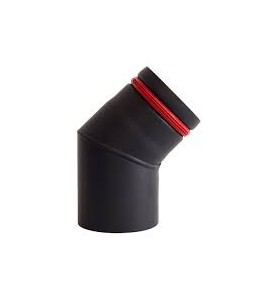Codo Ø 125 45º negro mate