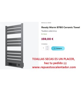 Toallero eléctrico con calefactor
