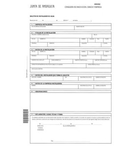 Boletín de instalación de Agua de Junta de Andalucía