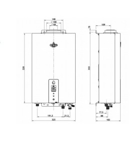 Calentador estanco ZEUS gas butano/propano 12 litros