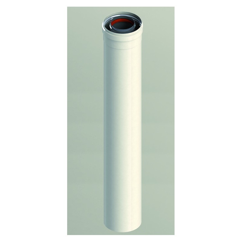 TUBO Ø 80/125 *2000 mm Macho-Hembra ALUMINIO SIN PINTAR