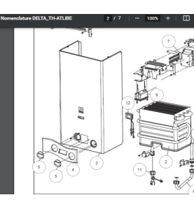 Despiece calentador de gas DELTA 11i
