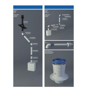 ADAPTADOR COAXIAL VERTICAL 60/100mm (compatible calentador EMELSON)