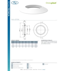 Plafón blanco tubo calentador Ø60