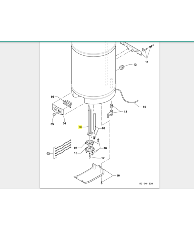 Ánodo Vaillant de termo 80 a 120 Litros