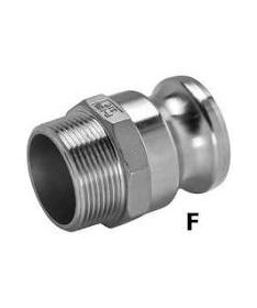 Racor camlock acero inox Tipo F rosca macho