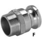 Racor camlock acero inox Tipo F rosca macho