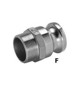 Racor camlock acero inox Tipo F rosca macho