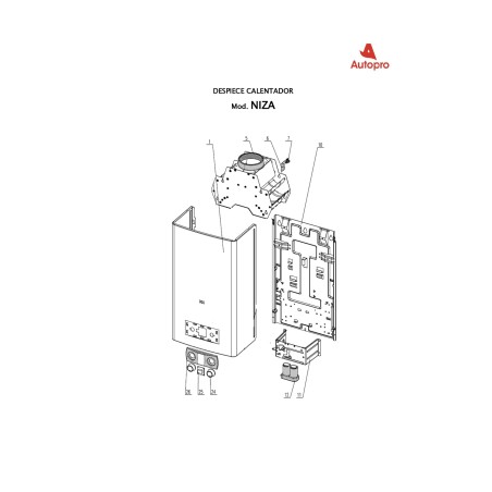 Despiece calentador NIZA