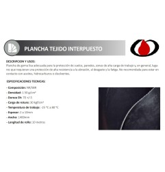 PLANCHA TEJIDO INTERPUESTO