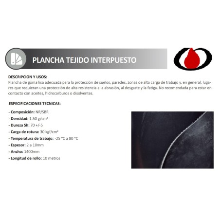 PLANCHA TEJIDO INTERPUESTO