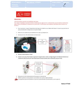 Instrucciones de montaje Termostato Thermor