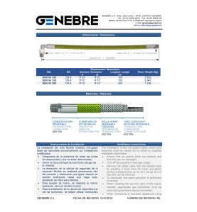 Conexión flexible M 1/2" x H 1/2" para aparatos de gas Geoconnect