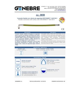 Conexión flexible M 1/2" x H 1/2" para aparatos de gas Geoconnect