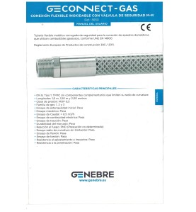 Conexión flexible M 1/2" x H 1/2" para aparatos de gas Geoconnect