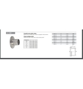 Casquillo acero inox para CLAMP