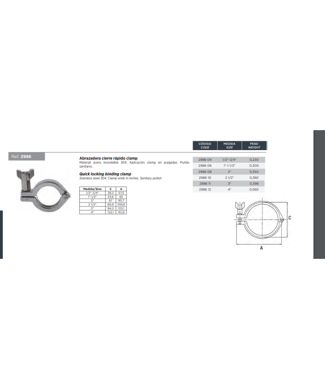 FRAGOLA #6 Clamp – 2-Pack – Performance/Custom – 5-Year Warranty – 999156