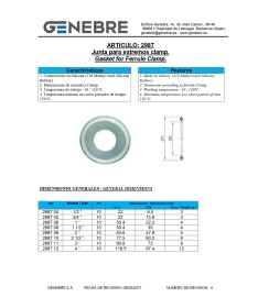 Junta silicona Clamp