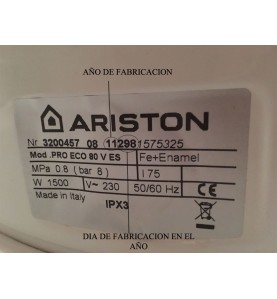 Resistencia 1500w con portanodo Ariston + Junta + Ánodo de magnesio