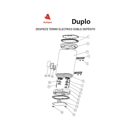 Resistencia termo DUPLO 1.800w