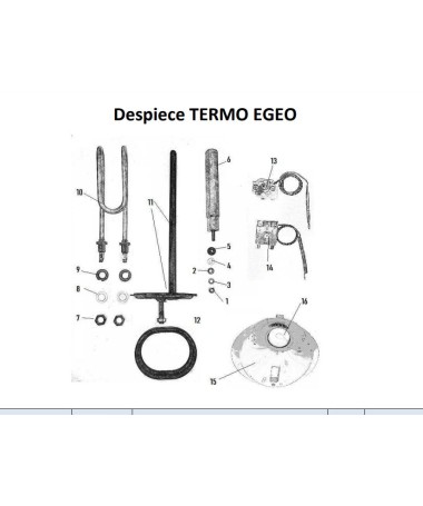 Resistencia sumergida 1.500W Termo Egeo