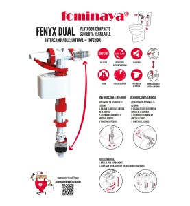 Flotador cisterna Dual (inferior y lateral) marca Fominaya