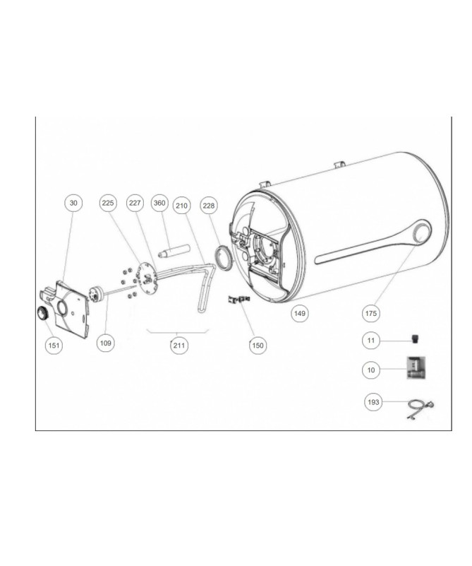 Ánodo de magnesio para CONCEPT 80L HORIZONTAL