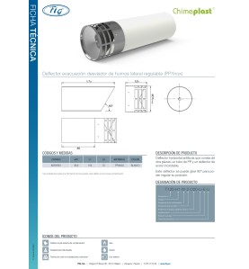 Deflector regulable Ø80 antilluvias