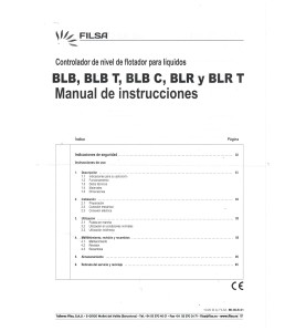 Manual de instrucciones Nivel de flotador para líquidos FILSA