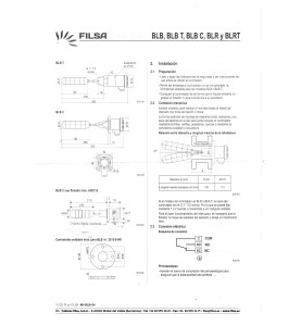 Manual de instrucciones Nivel de flotador para líquidos FILSA