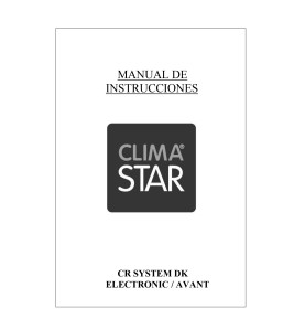 Manual de instrucciones CR SYSTEM DK electronic y Avant