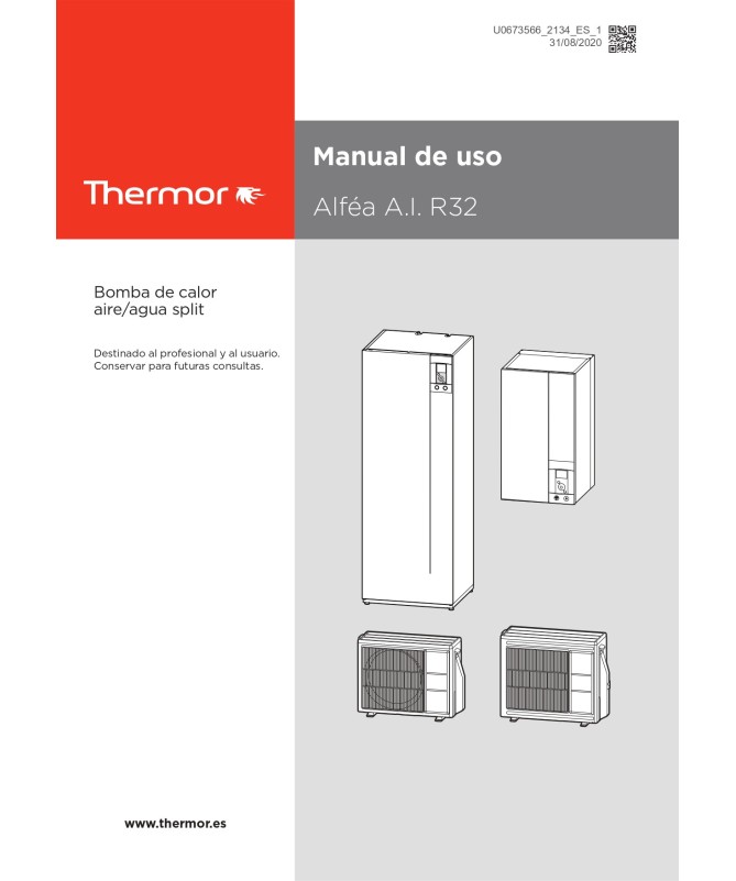 Manual uso Aerotermia Thermor Alféa A.I. R32