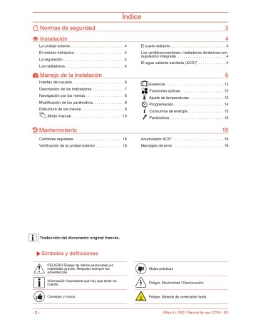 Manual uso Aerotermia Thermor Alféa A.I. R32