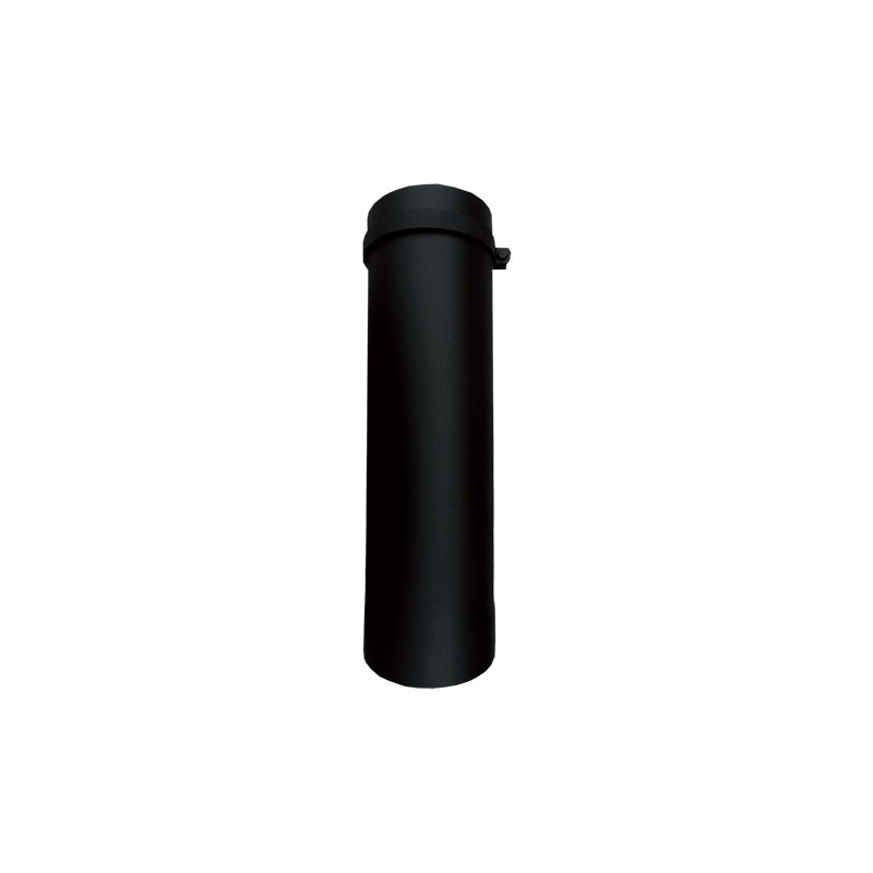 Tubo 0.5m color negro mate Longitud Adaptable Ø125