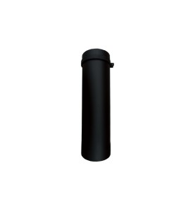 Tubo 0.5m color negro mate Longitud Adaptable Ø125